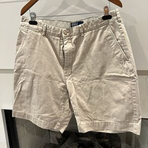 Polo Ralph Lauren Prospect Shorts Mens 36 Beige Tan 9" Inseam Casual Chino